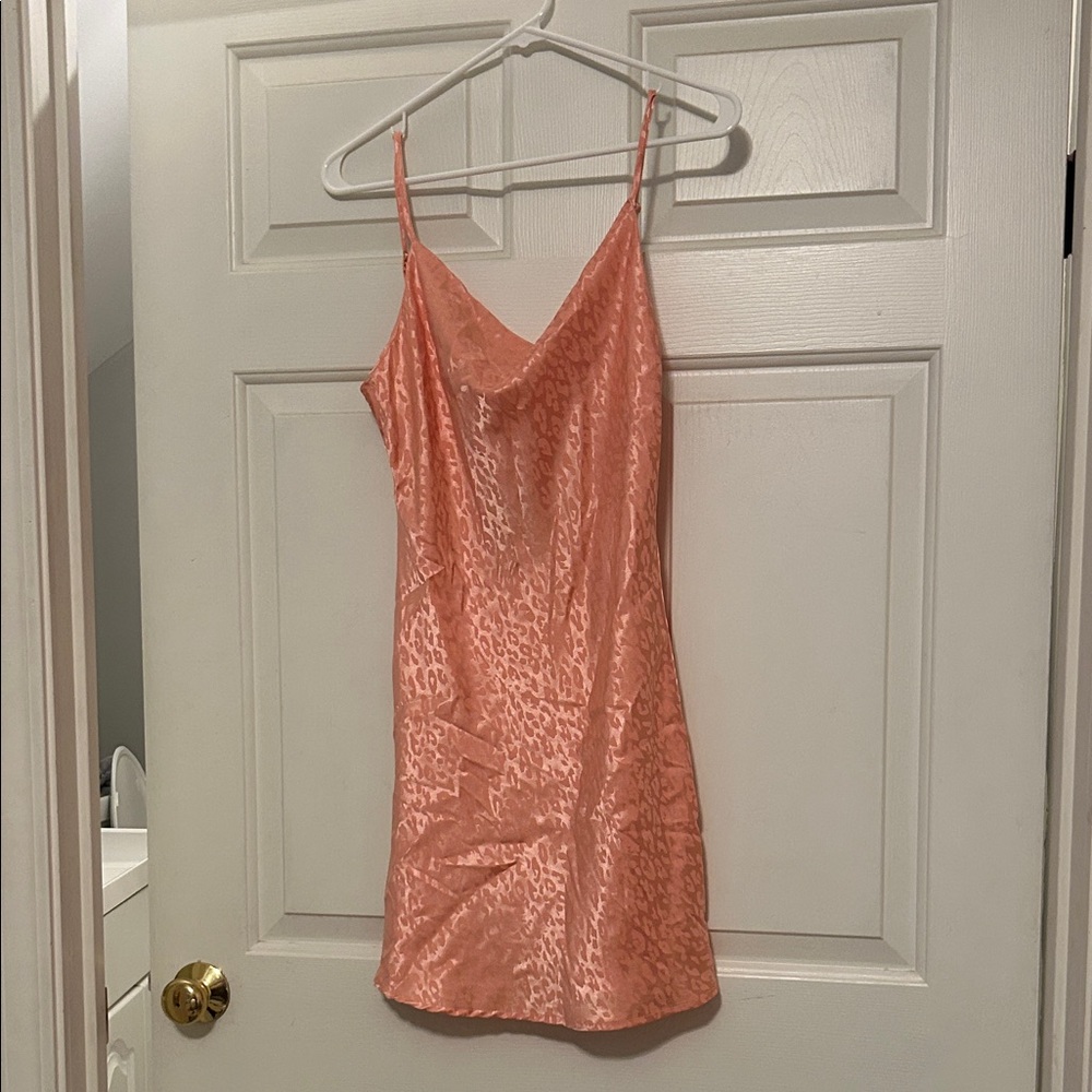 Pitaya Coral Leopard Mini Dress